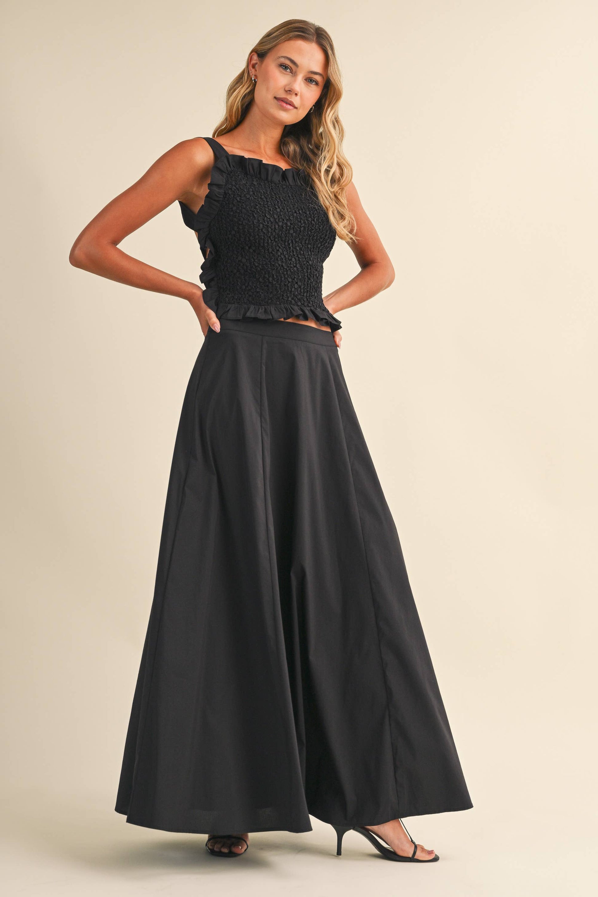 A LINE MAXI SKIRT