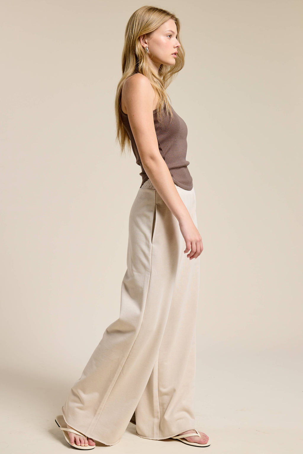 Wide Leg Cotton Jogger Sweatpants