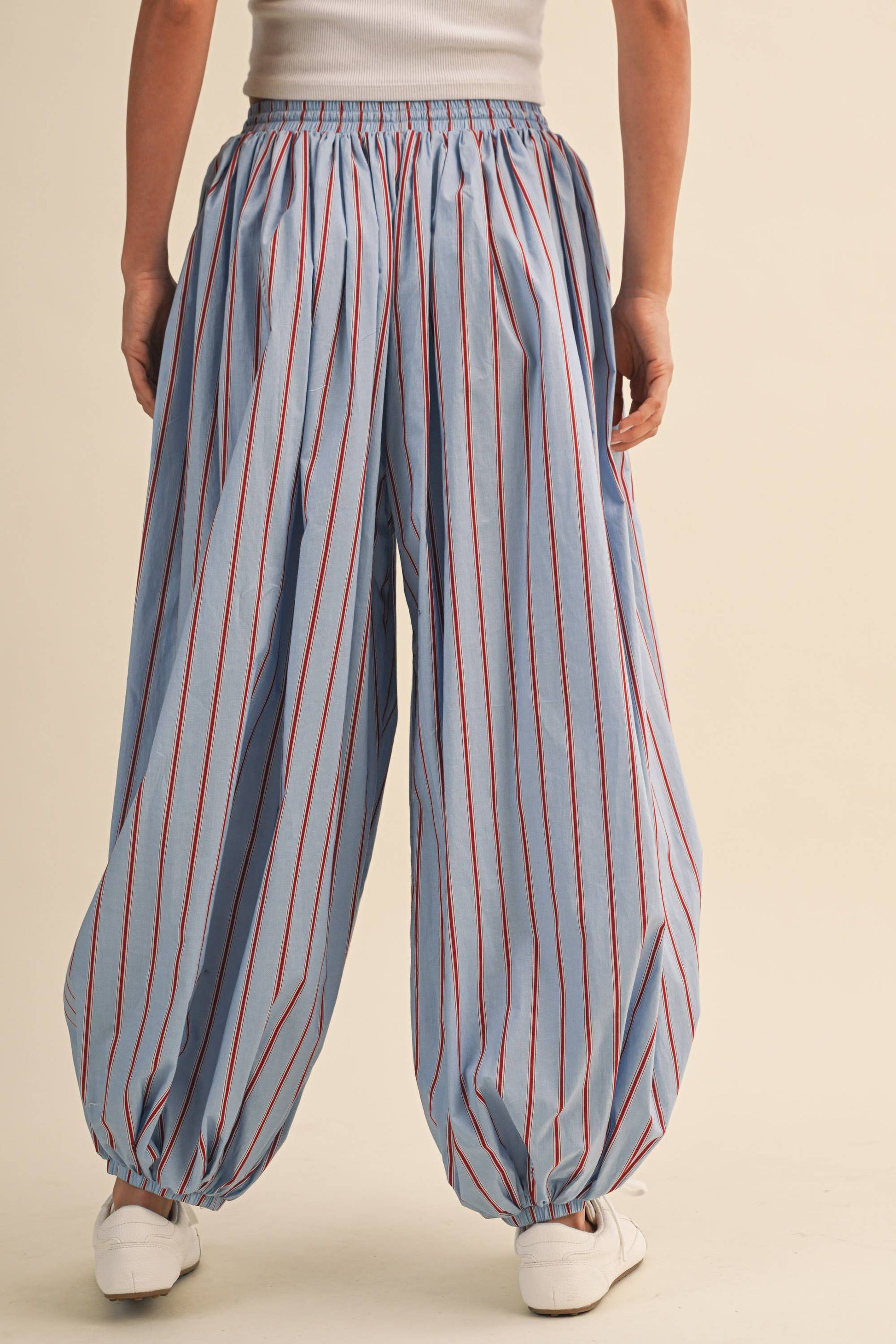 STRIPED BALLOON PANTS