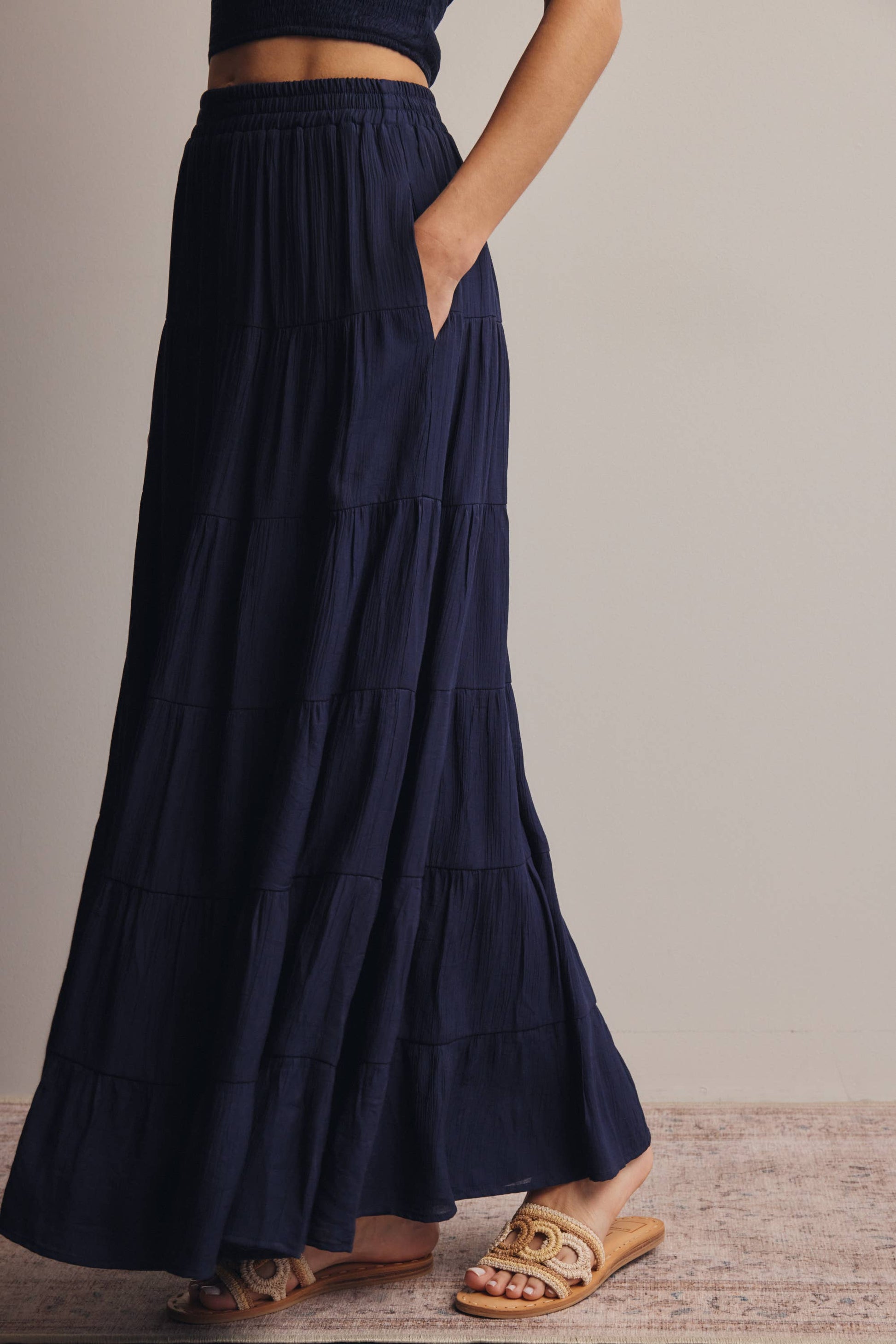 Tiered Maxi Skirt