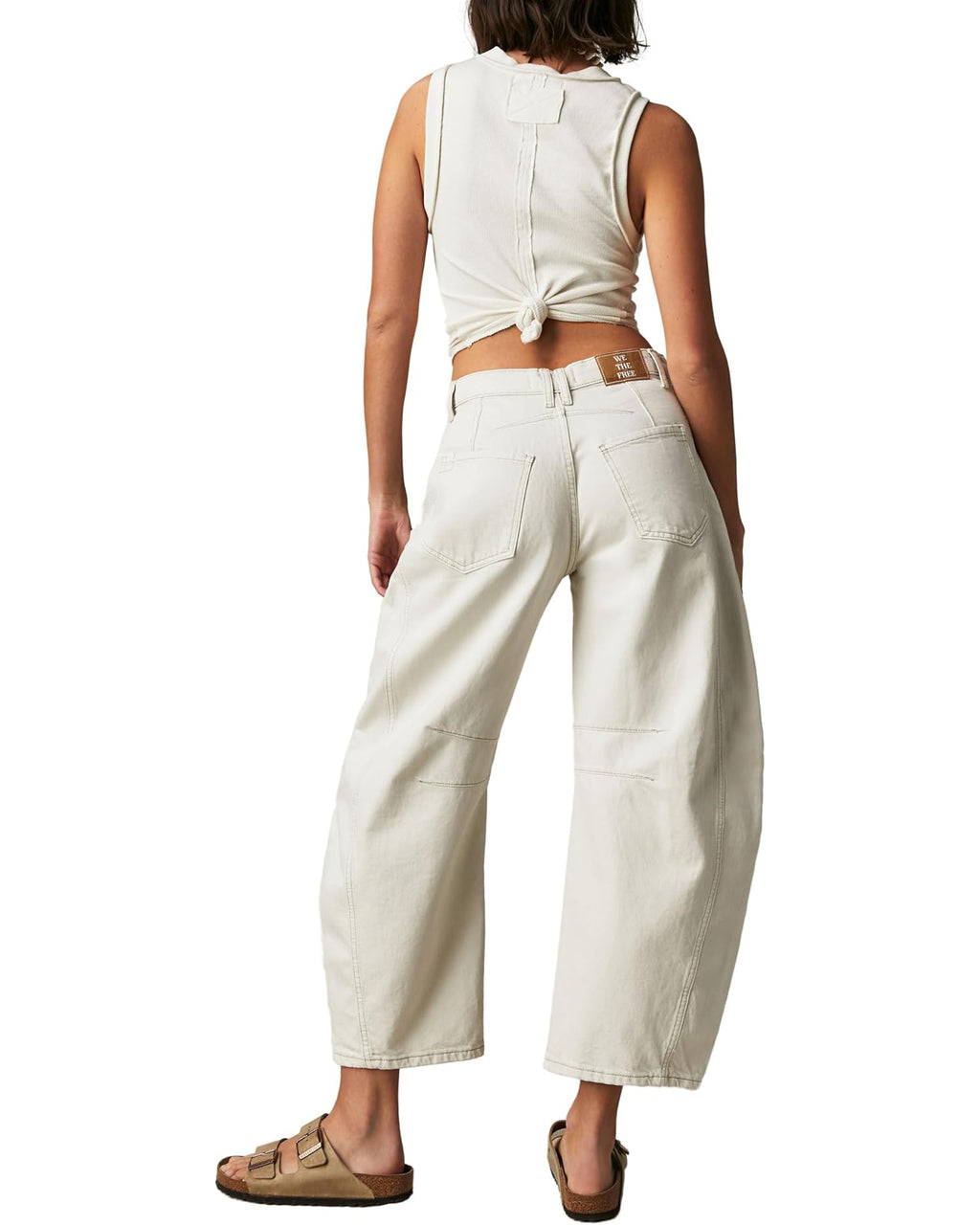 GOOD LUCK MID RISE BARREL in MILK FREE PEOPLE