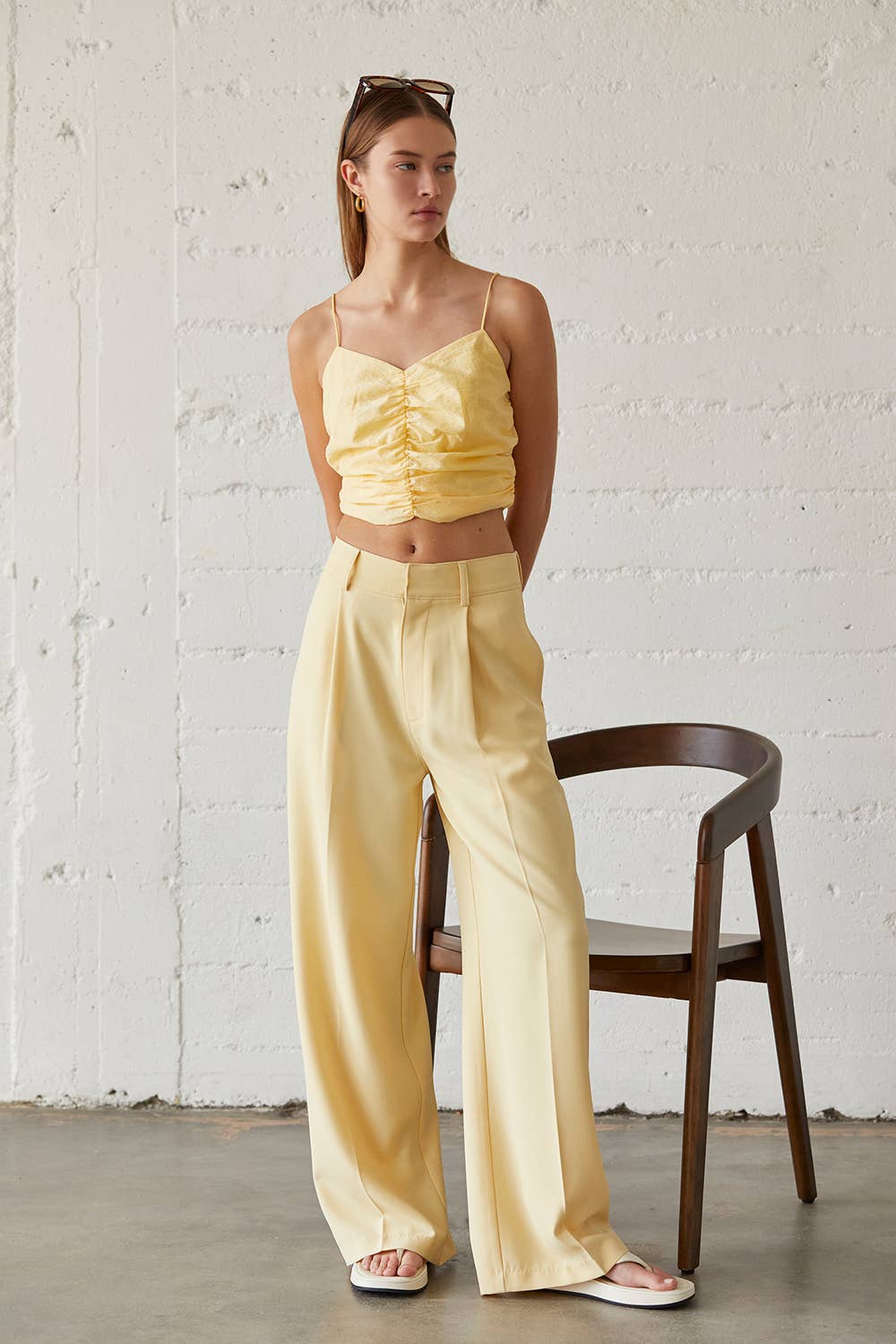 Alice Sheer Shirred Tank