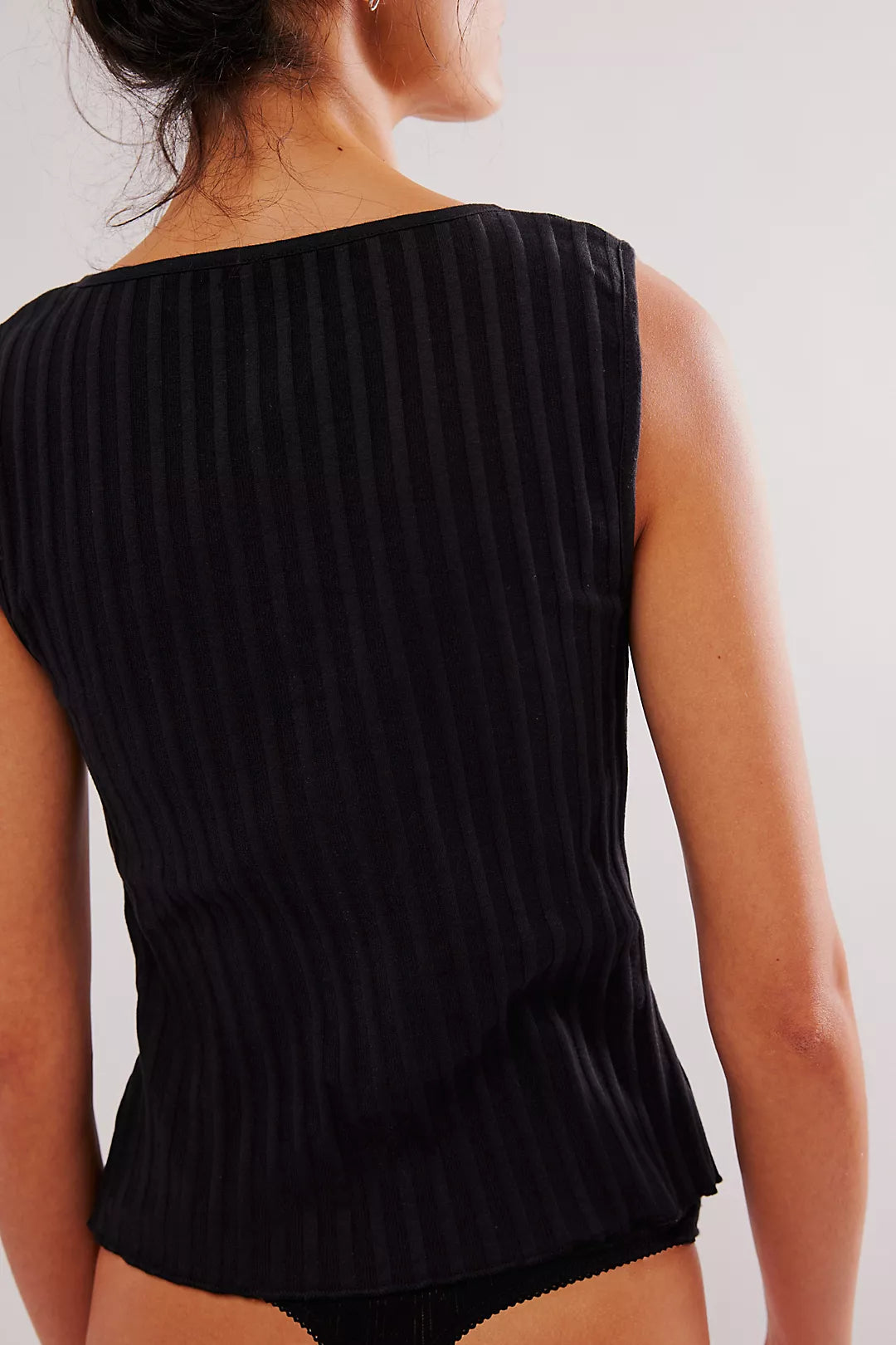 TILLY VEST in BLACK FREE PEOPLE