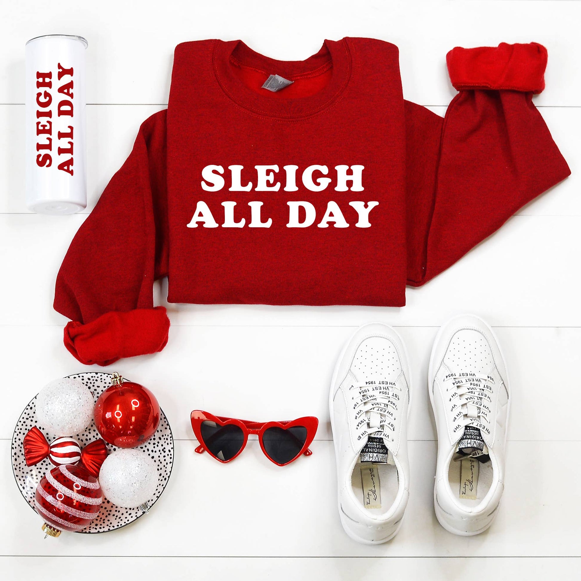 Sleigh All Day Crewneck Sweatshirt, Christmas Sweatshirt