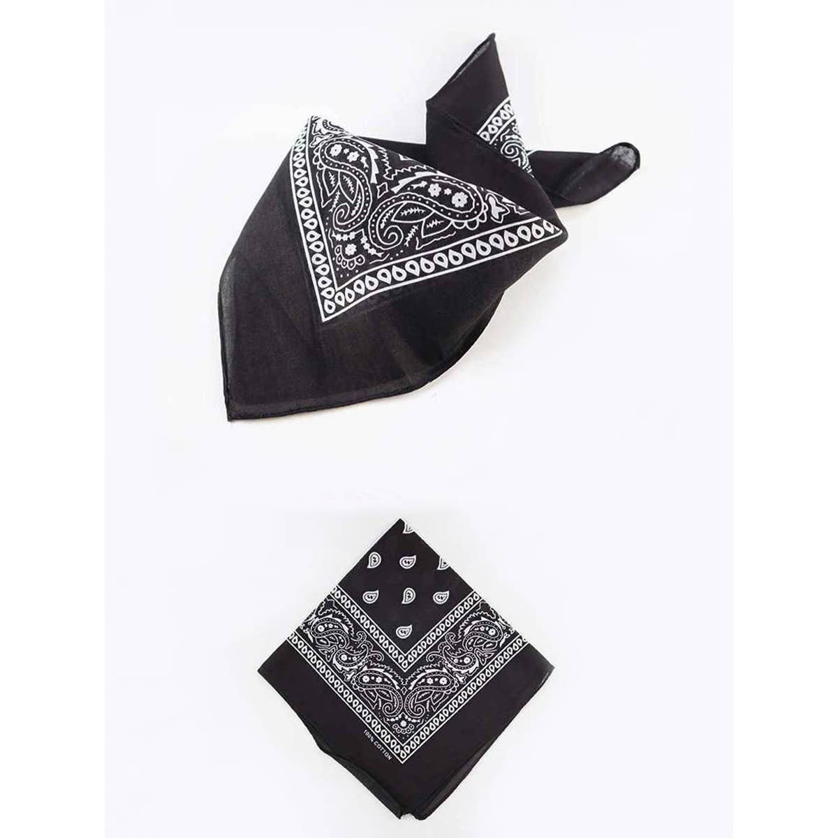 Black Pasley Pattern Bandanas