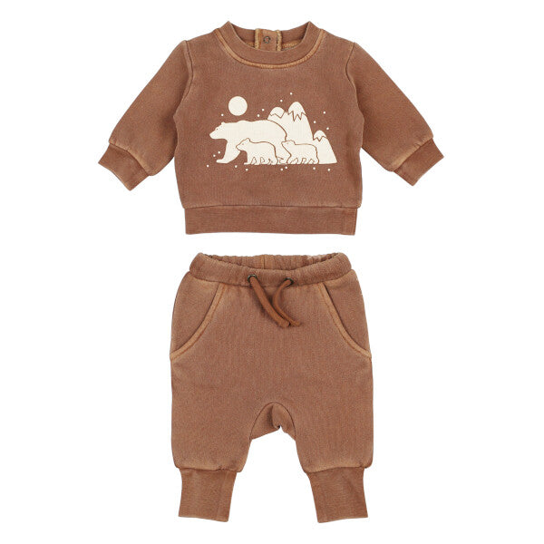 Organic Cozy Graphic Sweatshirt & Jogger Set Cozy Collection