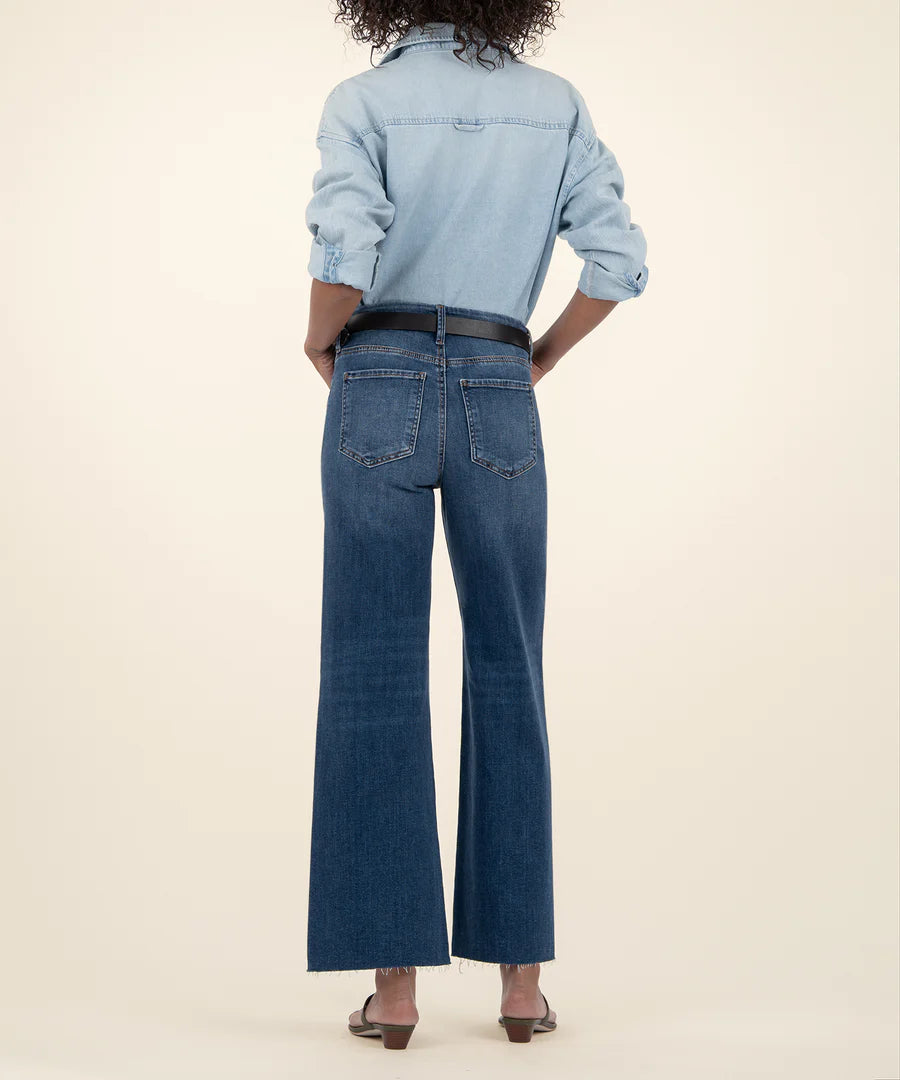 KUT- MEG HIGH RISE FAB AB WIDE LEG in MILESTONE