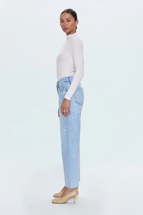 LEXI MID RISE BOWED STRAIGHT= STELLAR VINTAGE
