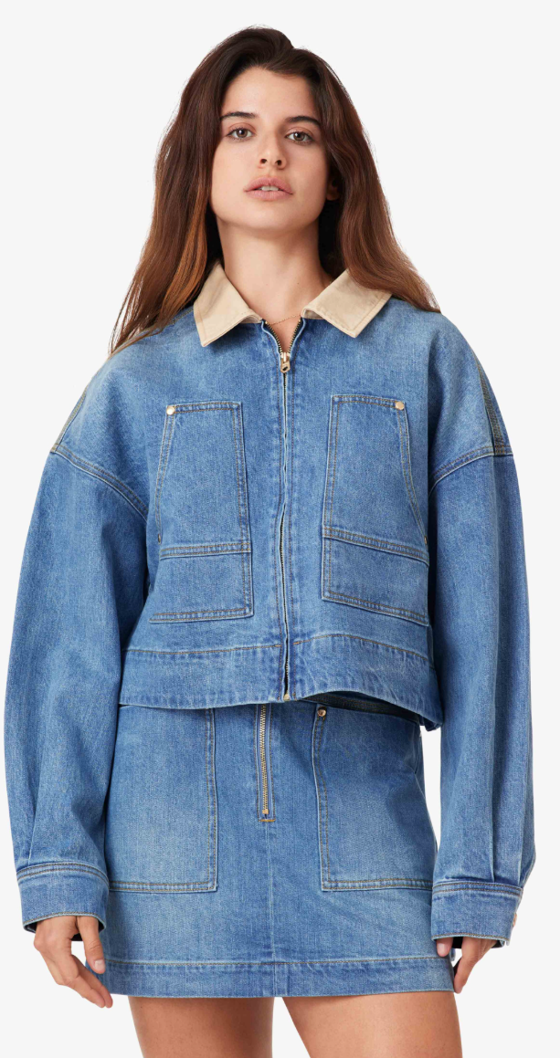 Habitual Utility Denim Jacket - Cove Blue Trucker Jacket
