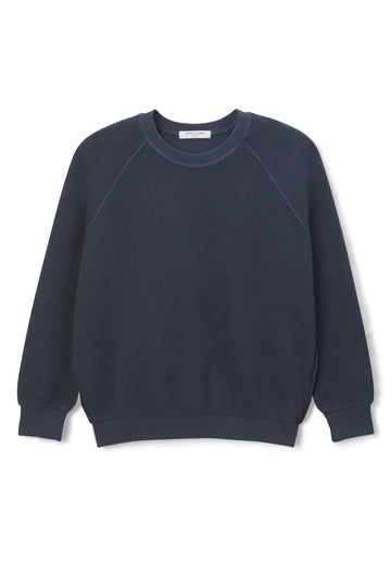 T94-ziggy - inside out fleece long sleeve shrunken crewneck sweatshirt