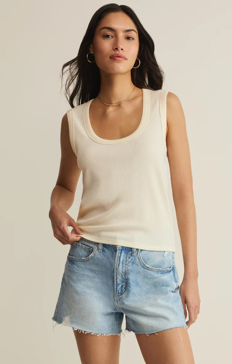 Leisurely Ribbed Tank