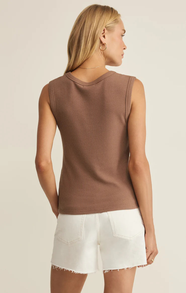Leisurely Ribbed Tank