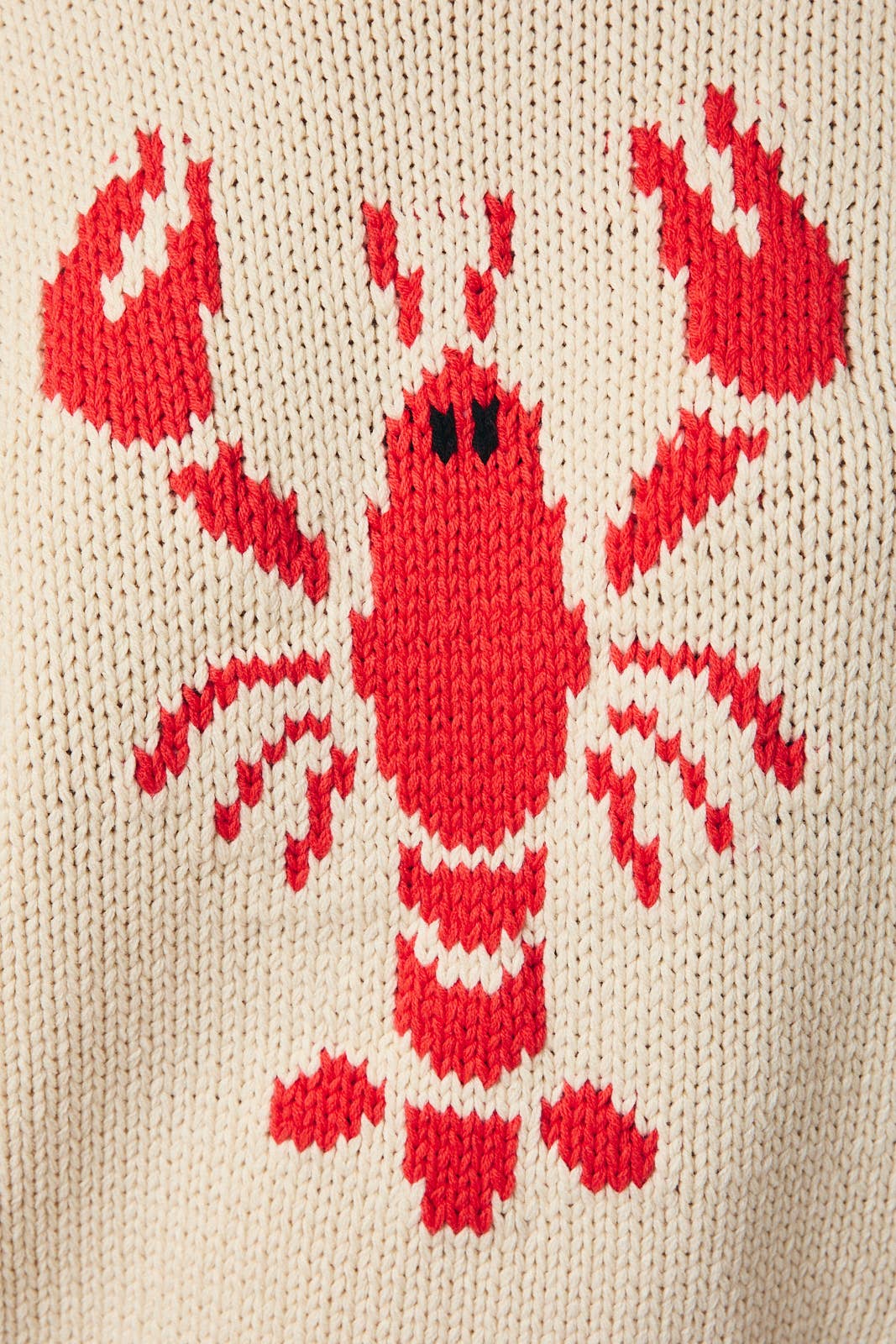 WIDE HIGH NECK SLEEVELESS "LOBSTER" SWEATER