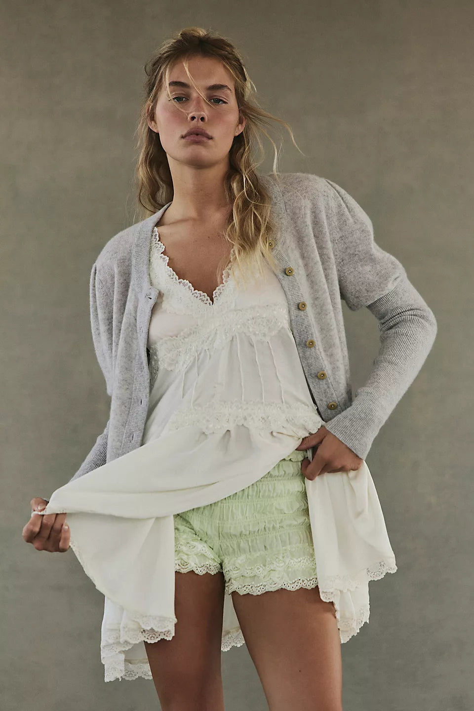 Free People In This Groove Mini Slip - Silk Babydoll Dress