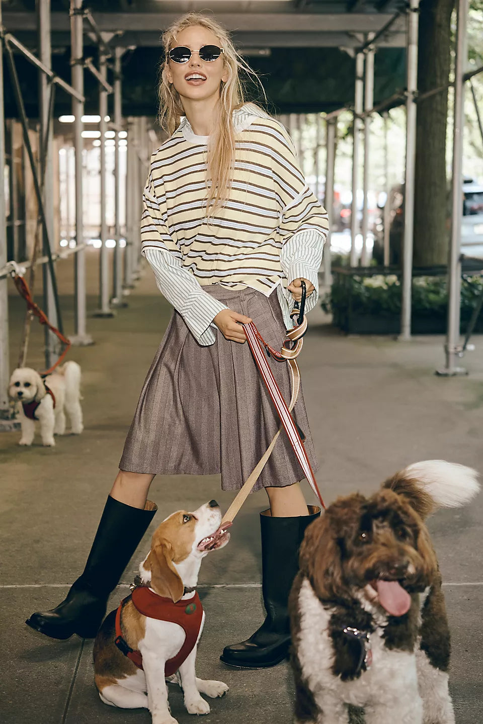 Free People We The Free Clean Rugby Tee - Striped Cropped T-Shirt
