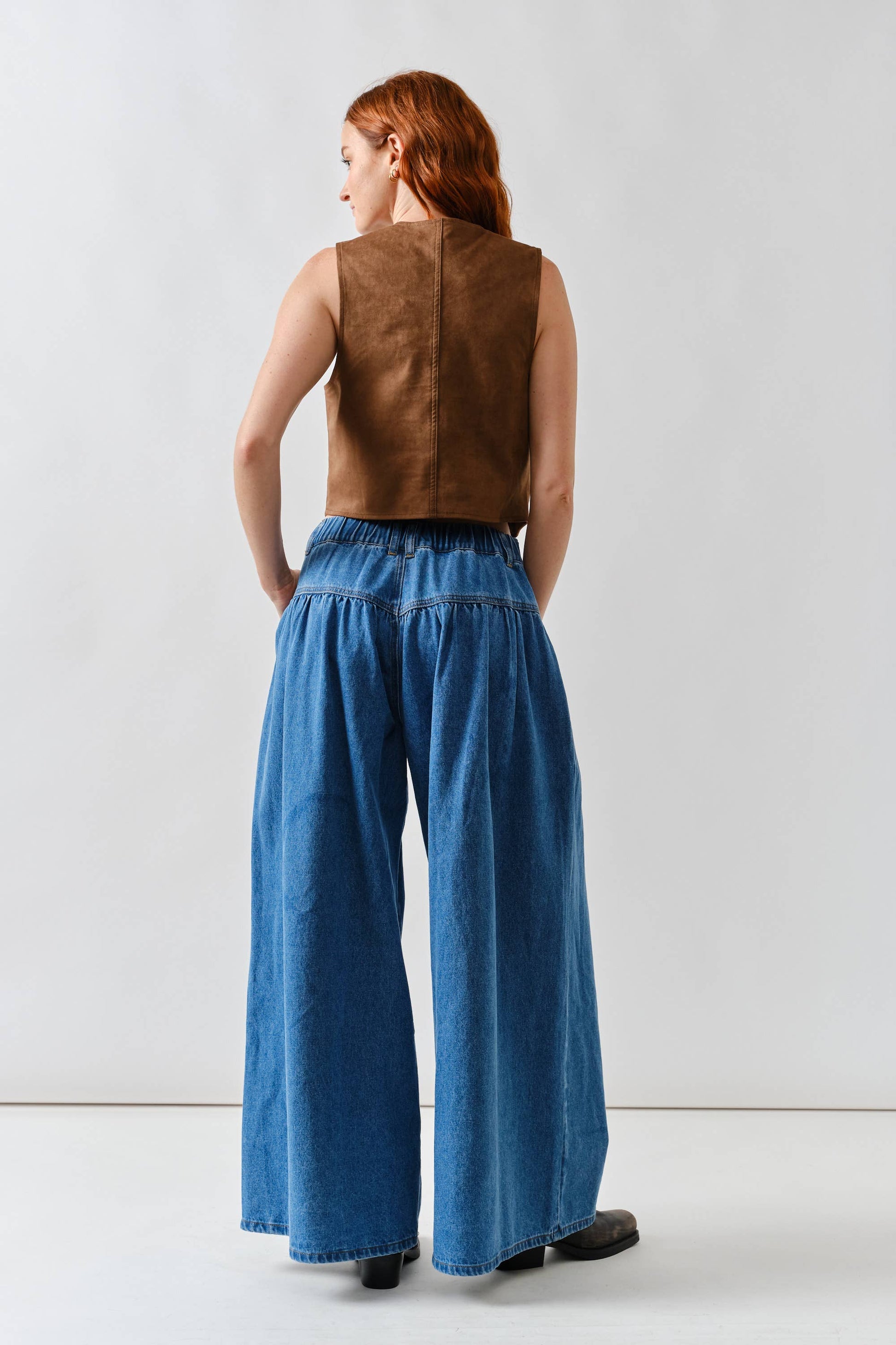 SUEDE TUXEDO VEST