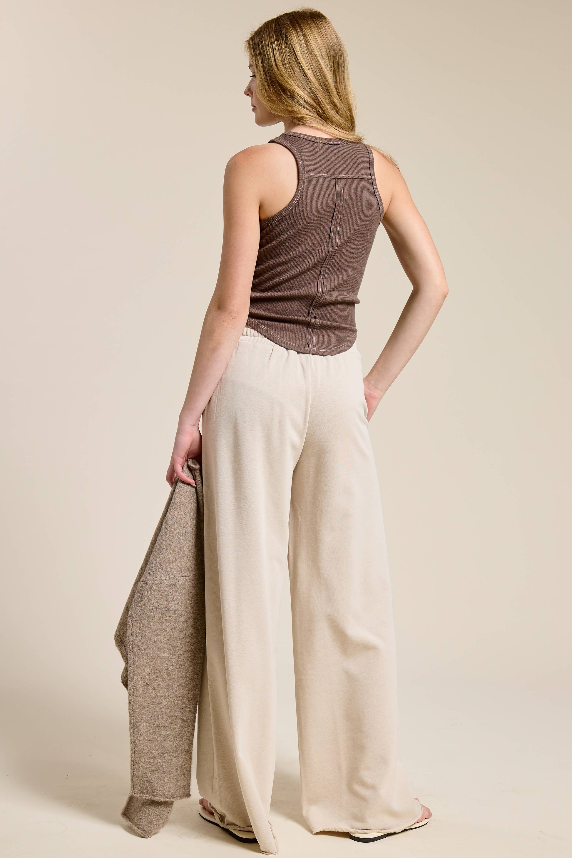 Wide Leg Cotton Jogger Sweatpants