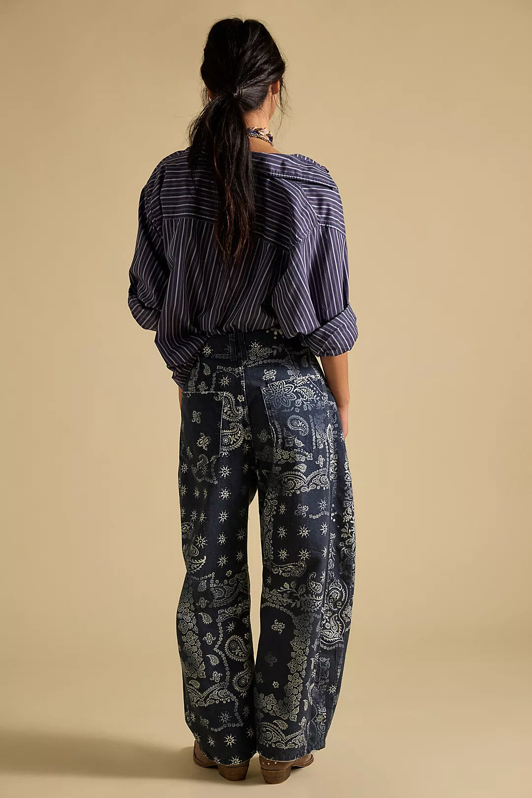 GOOD LUCK PRINTED BARREL IN NAVY BANDANA