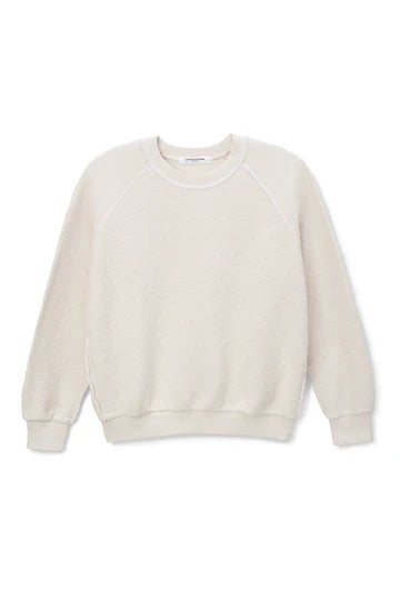 T94-ziggy - inside out fleece long sleeve shrunken crewneck sweatshirt
